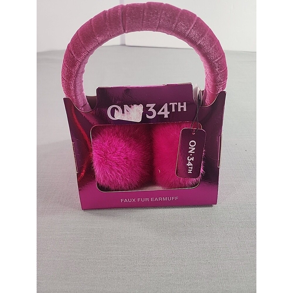 ON 34TH Women's Faux-FurEarmuffs Boxed Gift Created for Macy's in Box - Pink NEW